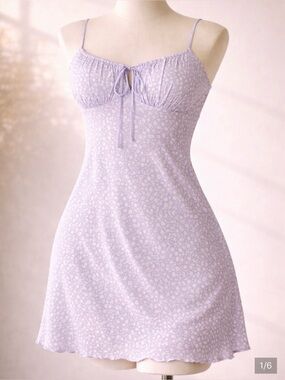 PINK Victorias Secret lavender lilac floral camisole nightgown